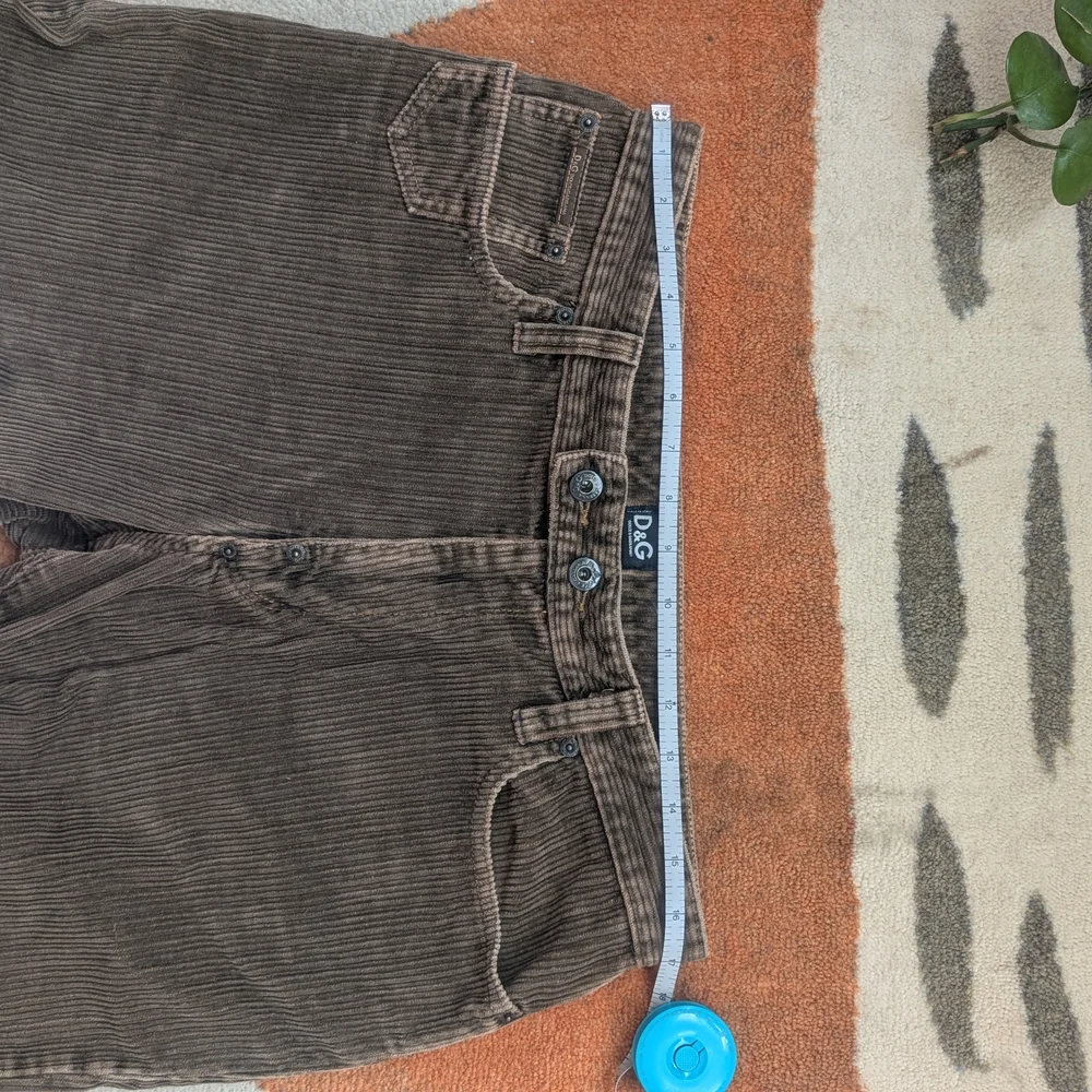 D&G Dolce & Gabbana Corduroy Pants - Brown 34 Waist - Picture 9 of 9
